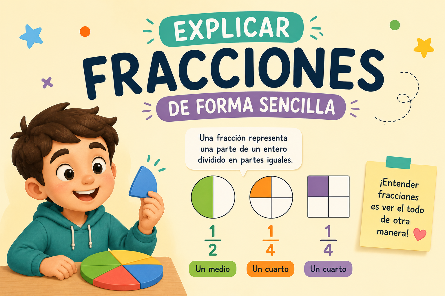Explicar fracciones de forma sencilla