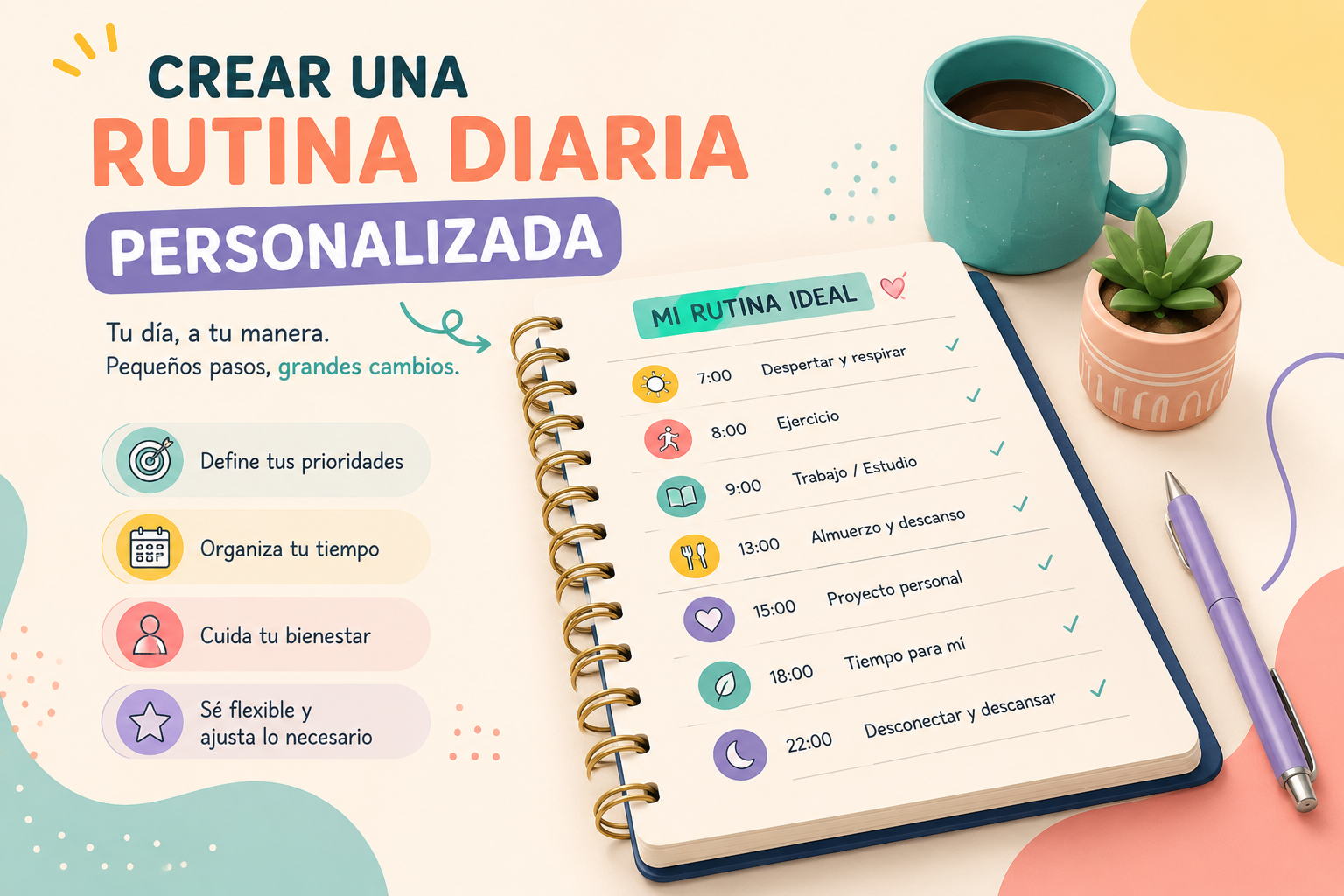 Crear una rutina diaria personalizada